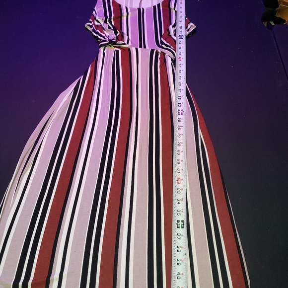 Torrid Women Multicolor Rayon Round Neck Sleeveless Knee Length Dress Small - Picture 13 of 13